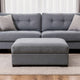Beil Modular Oversize Accent Ottoman | Foam Seat | Gray Nuvella 52"