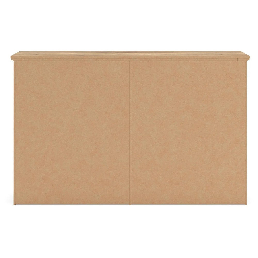 Maki 6 Drawer Wide Dresser | Bronze Hardware | Tan Brown Cottage Finish