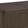 Kemu Storage Coffee Table | 2 Hinged Lift Top | Dark Brown Wood 46"