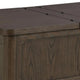 Kemu Storage Coffee Table | 2 Hinged Lift Top | Dark Brown Wood 46"