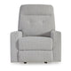 Skio Maunal Rocker Recliner Chair | Foam Fill Seat | Stone Gray Nuvella