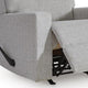Skio Maunal Rocker Recliner Chair | Foam Fill Seat | Stone Gray Nuvella