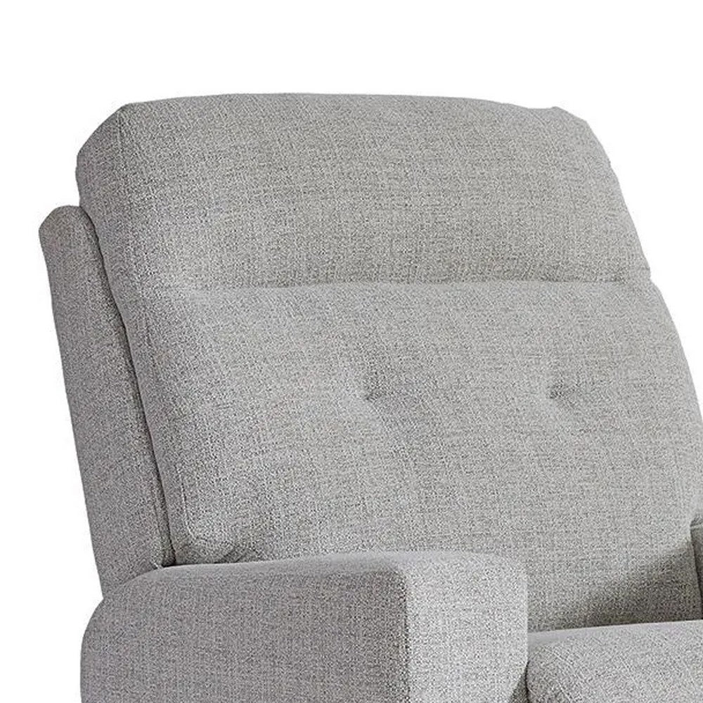 Skio Maunal Rocker Recliner Chair | Foam Fill Seat | Stone Gray Nuvella