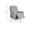 Skio Maunal Rocker Recliner Chair | Foam Fill Seat | Stone Gray Nuvella
