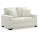 Gesi Loveseat w 2 Pillows | Track Arms | Foam Fill Ivory Corduroy 62"