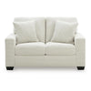 Gesi Loveseat w 2 Pillows | Track Arms | Foam Fill Ivory Corduroy 62"
