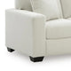 Gesi Loveseat w 2 Pillows | Track Arms | Foam Fill Ivory Corduroy 62"
