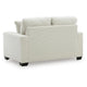 Gesi Loveseat w 2 Pillows | Track Arms | Foam Fill Ivory Corduroy 62"