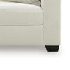 Gesi Loveseat w 2 Pillows | Track Arms | Foam Fill Ivory Corduroy 62"