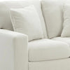 Gesi Loveseat w 2 Pillows | Track Arms | Foam Fill Ivory Corduroy 62"