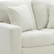 Gesi Loveseat w 2 Pillows | Track Arms | Foam Fill Ivory Corduroy 62"