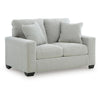 Gesi Loveseat w 2 Pillows | Track Arms | Foam Fill Gray Corduroy 62"