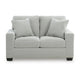 Gesi Loveseat w 2 Pillows | Track Arms | Foam Fill Gray Corduroy 62"