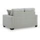 Gesi Loveseat w 2 Pillows | Track Arms | Foam Fill Gray Corduroy 62"
