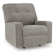 Bonny Rocking Recliner Chair | Manual Pull Tab | Neutral Iron Gray Polyester