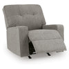 Bonny Rocking Recliner Chair | Manual Pull Tab | Neutral Iron Gray Polyester