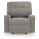 Bonny Rocking Recliner Chair | Manual Pull Tab | Neutral Iron Gray Polyester