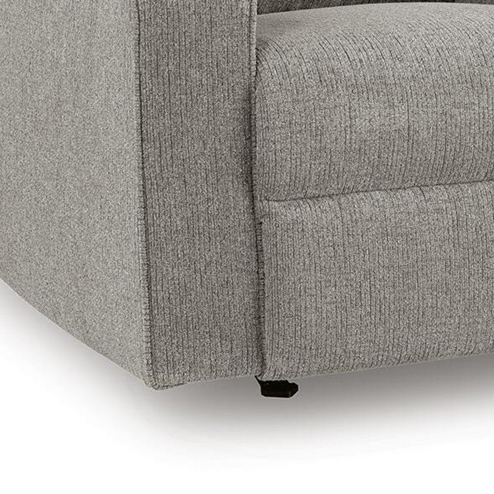 Bonny Rocking Recliner Chair | Manual Pull Tab | Neutral Iron Gray Polyester