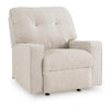 Bonny Rocking Recliner Chair | Manual Pull Tab | Stone Beige Polyester