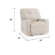 Bonny Rocking Recliner Chair | Manual Pull Tab | Stone Beige Polyester