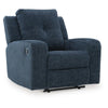 Daso Zero Wall Recliner Chair | Manual Pull Tab | Ink Blue Polyester