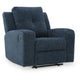Daso Zero Wall Recliner Chair | Manual Pull Tab | Ink Blue Polyester