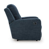 Daso Zero Wall Recliner Chair | Manual Pull Tab | Ink Blue Polyester
