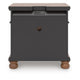 Rowy Oversized Nightst& for Bedroom | USB Ports | 3 Drawers | Medium Brown