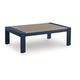 Eina Outdoor Cocktail Table | 48" Slatted Top | Navy Blue & Driftwood