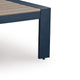 Eina Outdoor Cocktail Table | 48" Slatted Top | Navy Blue & Driftwood