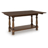 Beca Sofa Console Table | 60" Hinged Flip Top | Lower Shelf | Brown