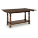 Beca Sofa Console Table | 60" Hinged Flip Top | Lower Shelf | Brown