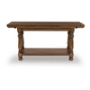 Beca Sofa Console Table | 60" Hinged Flip Top | Lower Shelf | Brown