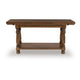 Beca Sofa Console Table | 60" Hinged Flip Top | Lower Shelf | Brown