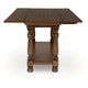 Beca Sofa Console Table | 60" Hinged Flip Top | Lower Shelf | Brown
