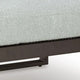 Leca Outdoor Ottoman with Gray Cushion | Black Aluminum Frame | 28"