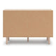 Rox 51" Dresser | 6 Drawers | Floral Accent Fronts | Black Knobs | Tan