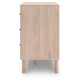 Rox 51" Dresser | 6 Drawers | Floral Accent Fronts | Black Knobs | Tan