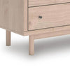 Rox 51" Dresser | 6 Drawers | Floral Accent Fronts | Black Knobs | Tan