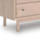 Rox 51" Dresser | 6 Drawers | Floral Accent Fronts | Black Knobs | Tan