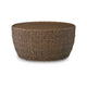 Dyan Outdoor Coffee Table | 36" Round Drum | Brown Beige Woven Wicker