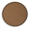 Dyan Outdoor Coffee Table | 36" Round Drum | Brown Beige Woven Wicker