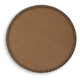 Dyan Outdoor Coffee Table | 36" Round Drum | Brown Beige Woven Wicker