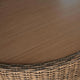 Dyan Outdoor Coffee Table | 36" Round Drum | Brown Beige Woven Wicker