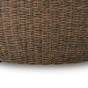 Dyan Outdoor Coffee Table | 36" Round Drum | Brown Beige Woven Wicker