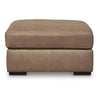 Vyas Oversized Square Ottoman | Sahara Brown Top Grain Leather | 37x37