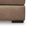 Vyas Oversized Square Ottoman | Sahara Brown Top Grain Leather | 37x37