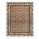 Nyas 8 x 10 Large Area Rug | Aztec Inspired Patterns | Sienna & Ivory