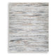 Myas 8 x 10 Large Area Rug | Memory Foam Pad | Abstract Gray Brown Faux Fur