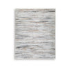 Myas 8 x 10 Large Area Rug | Memory Foam Pad | Abstract Gray Brown Faux Fur